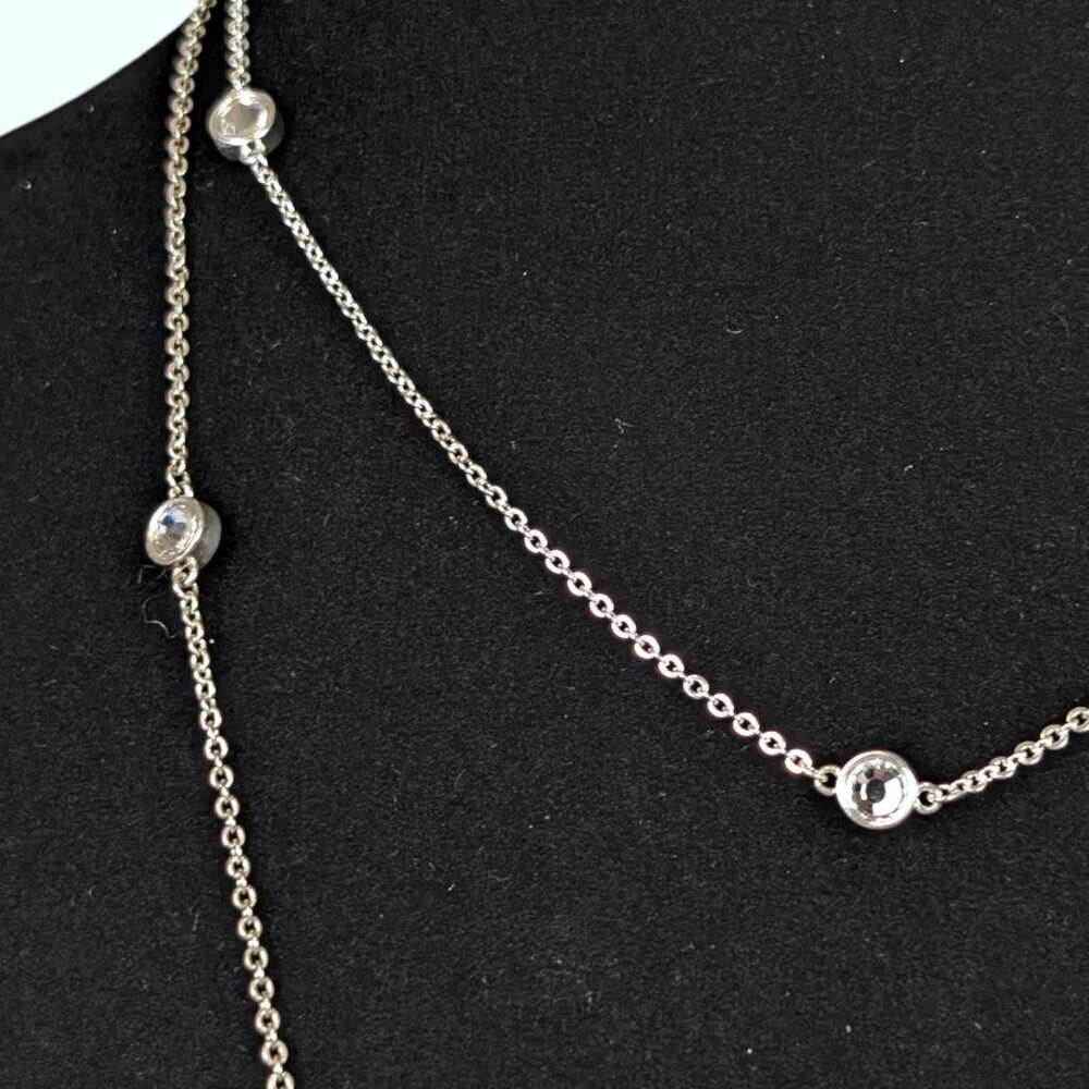 Premier Designs Long Rhinestone Chain Necklace - Picture 3 of 5